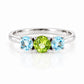 Aria, Peridot and Sky Blue Topaz Ring - Victoria's Jewellery