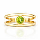 Harper, Round cut Peridot Split Band Ring - Victoria's Jewellery