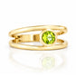 Harper, Round cut Peridot Split Band Ring - Victoria's Jewellery