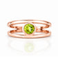 Harper, Round cut Peridot Split Band Ring - Victoria's Jewellery