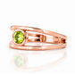 Harper, Round cut Peridot Split Band Ring - Victoria's Jewellery