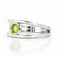 Harper, Round cut Peridot Split Band Ring - Victoria's Jewellery