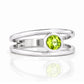 Harper, Round cut Peridot Split Band Ring - Victoria's Jewellery