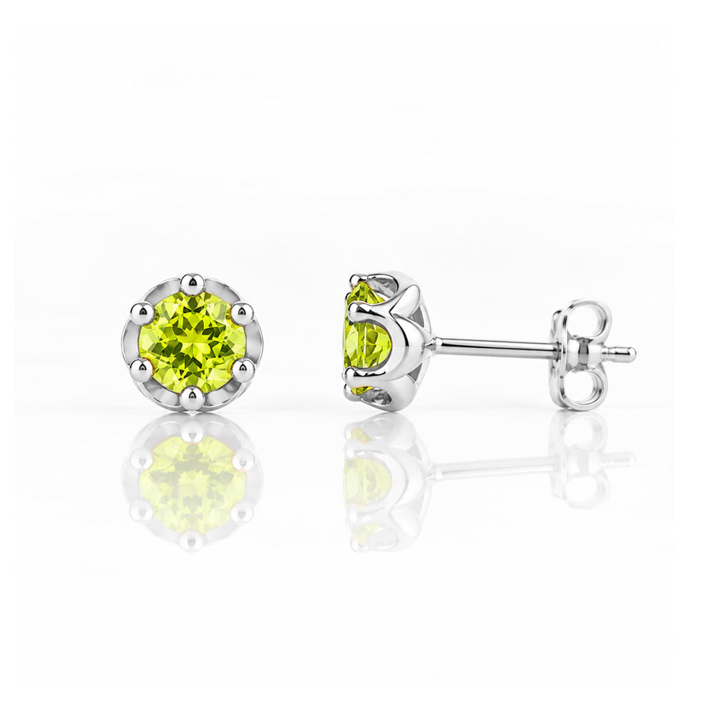 Bella, a Peridot Stud Earring - Victoria's Jewellery