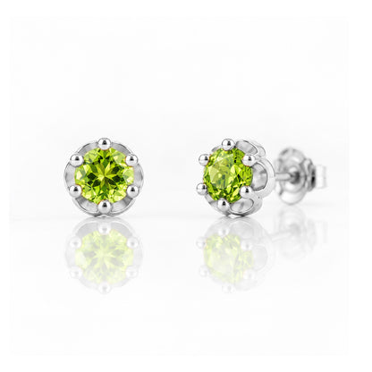 Bella, a Peridot Stud Earring - Victoria's Jewellery