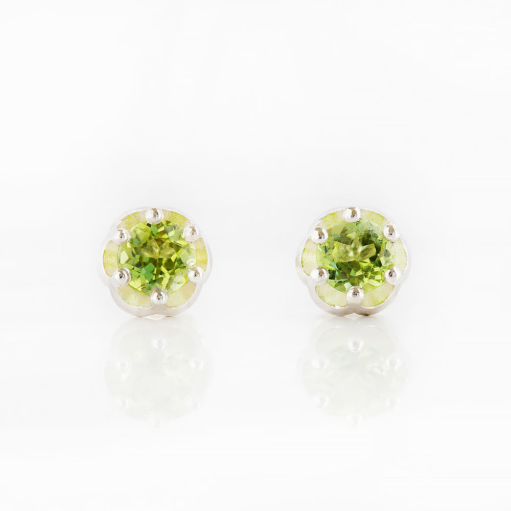 Bella, a Peridot Stud Earring