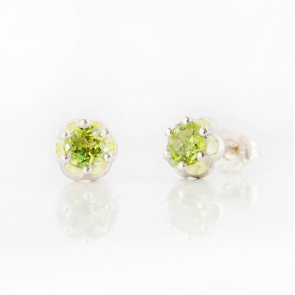Bella, a Peridot Stud Earring