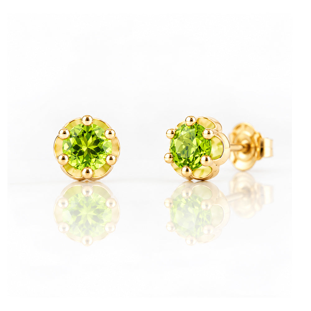 Bella, a Peridot Stud Earring - Victoria's Jewellery
