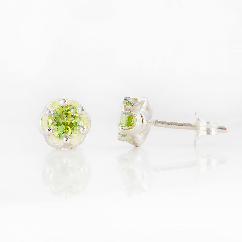 Bella, a Peridot Stud Earring