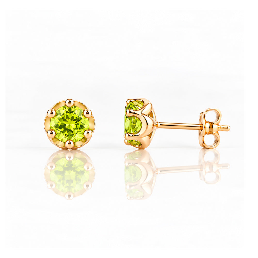 Bella, a Peridot Stud Earring - Victoria's Jewellery