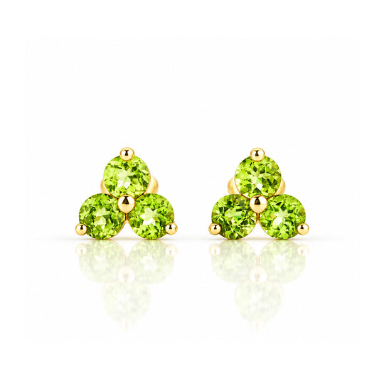 The Trilogy Peridot Stud Earrings