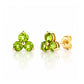 The Trilogy Peridot Stud Earrings - Victoria's Jewellery
