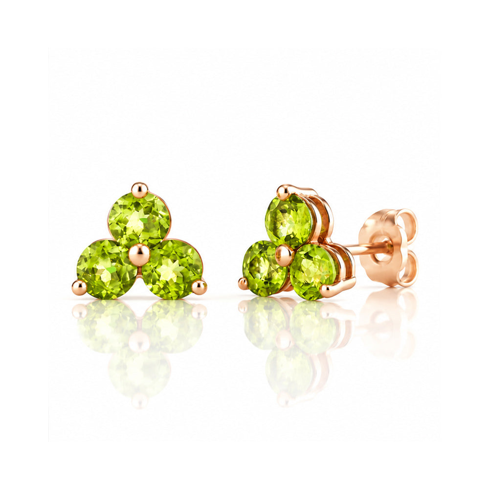 The Trilogy Peridot Stud Earrings - Victoria's Jewellery
