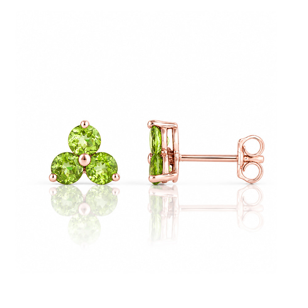 The Trilogy Peridot Stud Earrings - Victoria's Jewellery