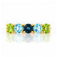 Annie, a Peridot and Topaz Half Eternity Ring - Victoria's Jewellery