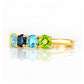 Annie, a Peridot and Topaz Half Eternity Ring - Victoria's Jewellery