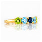 Annie, a Peridot and Topaz Half Eternity Ring - Victoria's Jewellery