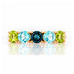 Annie, a Peridot and Topaz Half Eternity Ring - Victoria's Jewellery