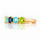 Annie, a Peridot and Topaz Half Eternity Ring - Victoria's Jewellery