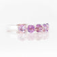 Danelle, a Pink Amethyst Half Eternity Trellis Ring