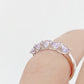 Danelle, a Pink Amethyst Half Eternity Trellis Ring