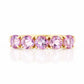 Annie, Pink Amethyst Half Eternity Ring - Victoria's Jewellery