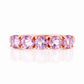 Annie, Pink Amethyst Half Eternity Ring - Victoria's Jewellery