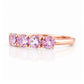 Annie, Pink Amethyst Half Eternity Ring - Victoria's Jewellery