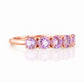 Annie, Pink Amethyst Half Eternity Ring - Victoria's Jewellery