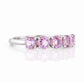 Annie, Pink Amethyst Half Eternity Ring - Victoria's Jewellery