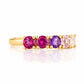 Annie, a Pink Half Eternity Ring - Victoria's Jewellery