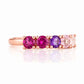 Annie, a Pink Half Eternity Ring - Victoria's Jewellery