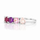 Annie, a Pink Half Eternity Ring - Victoria's Jewellery