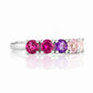 Annie, a Pink Half Eternity Ring - Victoria's Jewellery