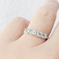Round cut Prasiolite half eternity ring - Victoria's Jewellery