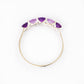 Danelle, a Purple and Pink Amethyst Half Eternity Trellis Ring
