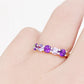 Danelle, a Purple and Pink Amethyst Half Eternity Trellis Ring