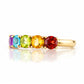 Annie, a Rainbow Half Eternity Ring - Victoria's Jewellery