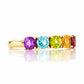 Annie, a Rainbow Half Eternity Ring - Victoria's Jewellery