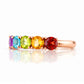 Annie, a Rainbow Half Eternity Ring - Victoria's Jewellery