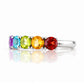 Annie, a Rainbow Half Eternity Ring - Victoria's Jewellery