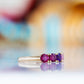 Annie, a Pink Half Eternity Ring - Victoria's Jewellery