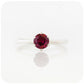 Tulip, a Six Claw Rhodolite Garnet Ring