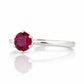 Tulip, a Six Claw Rhodolite Garnet Ring - Victoria's Jewellery