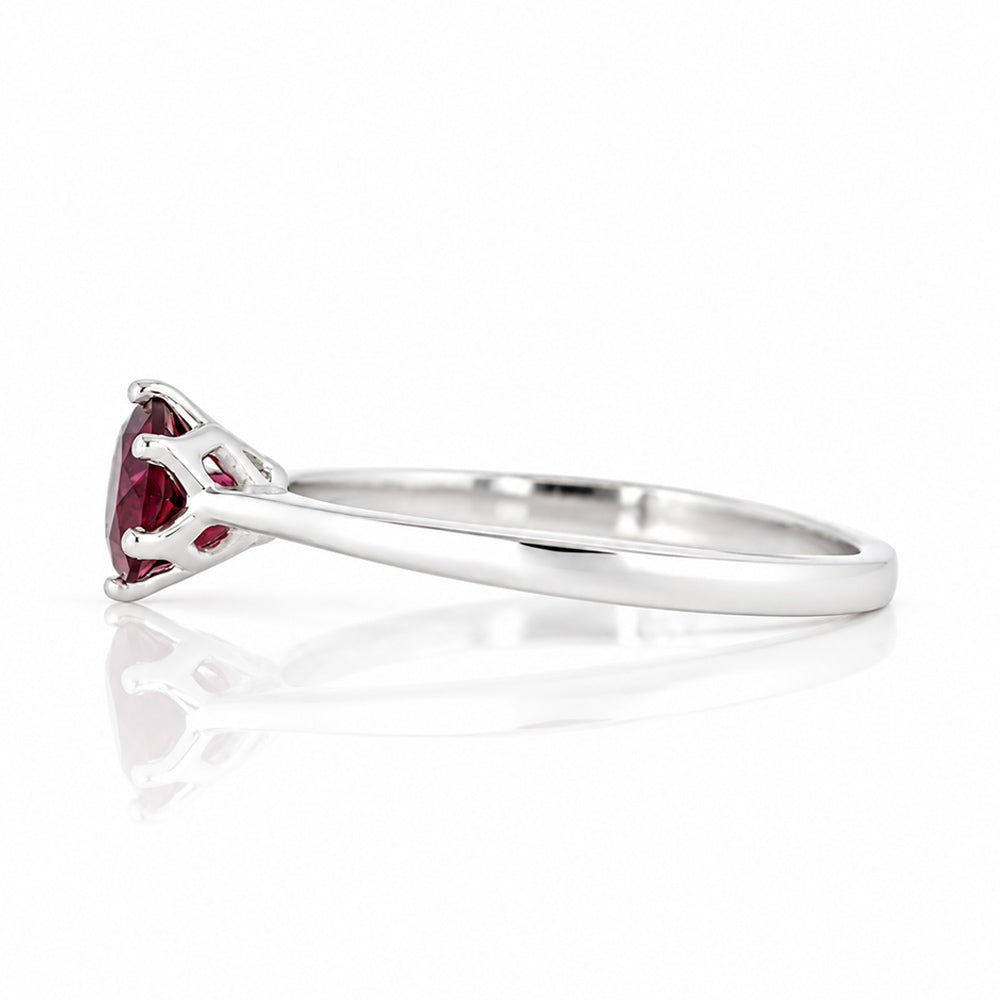 Tulip, a Six Claw Rhodolite Garnet Ring - Victoria's Jewellery