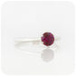 Tulip, a Six Claw Rhodolite Garnet Ring