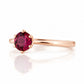 Tulip, a Six Claw Rhodolite Garnet Ring - Victoria's Jewellery