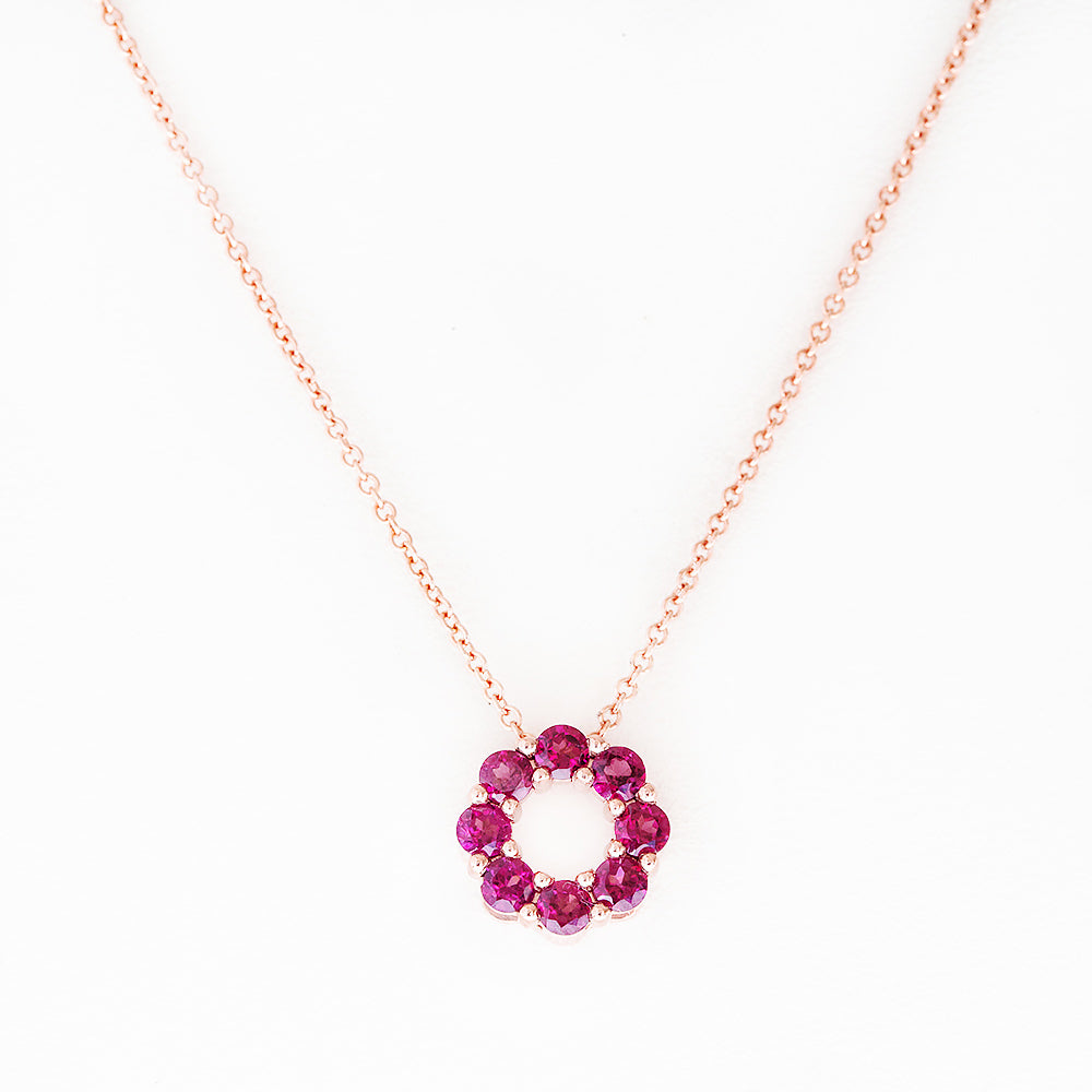 Circle of Life Necklace - Rhodolite - Victoria's Jewellery