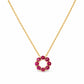 Circle of Life Necklace - Rhodolite