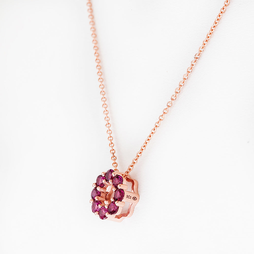 Circle of Life Necklace - Rhodolite - Victoria's Jewellery